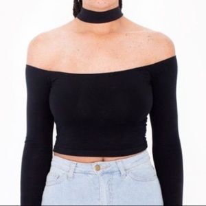 american apparel mid length choker top